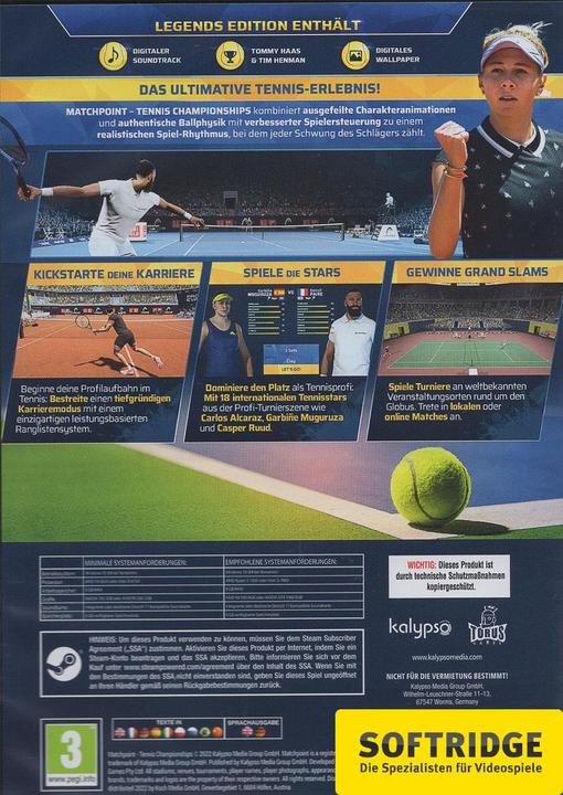 Produktbild Matchpoint - Tennis Championships Legends Edition (PC) (Windows, DE)