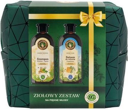 Actual product image Eurus Receptury Zielarki Herbal Set: Natural Honey-Linden Shampoo 350ml And Hair Balm With Birch Propolis (Hair care set)