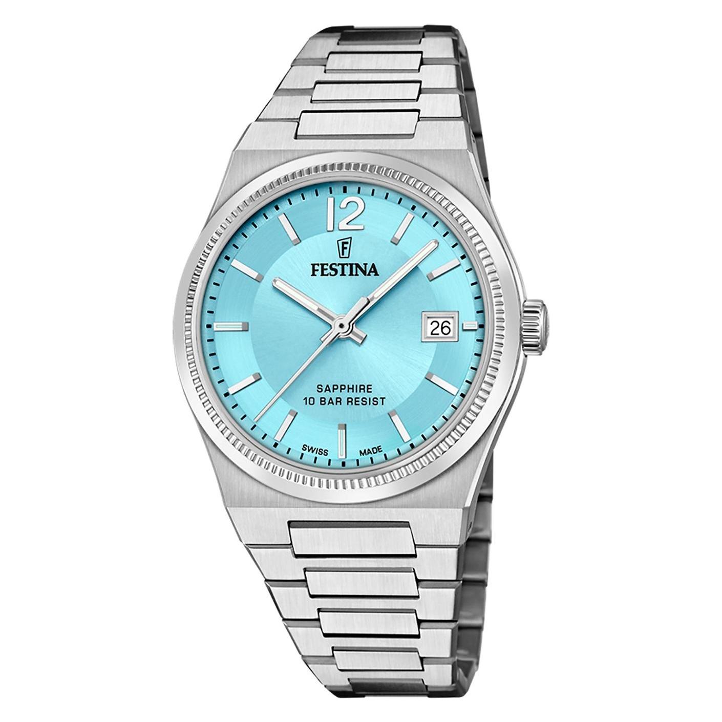 Festina, Armbanduhr, Swiss Made Frau, Blau, (Swiss Made)