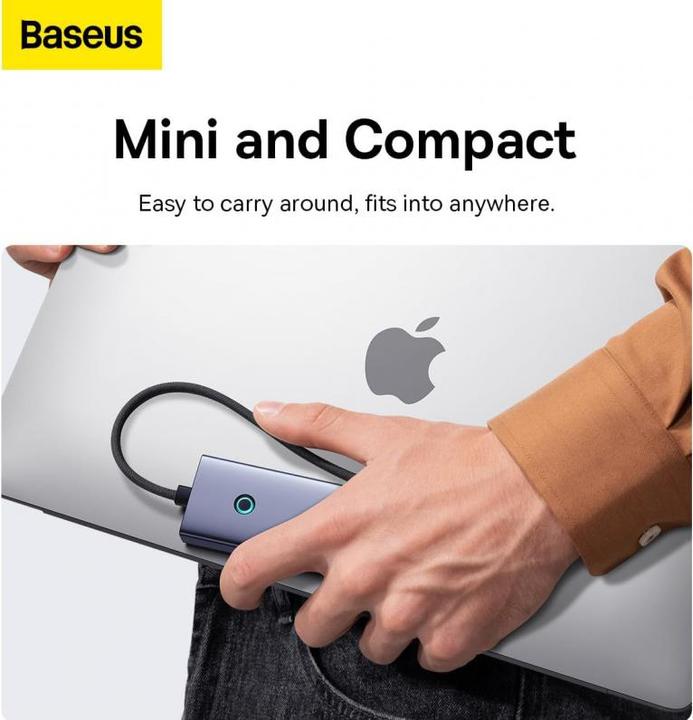 Produktbild Baseus 6in1 Hub UltraJoy USB-C für HDMI4K@60Hz+4xUSB 3.0+PD (Space Grey) (6 Ports)