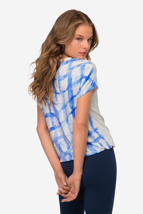 Produktbild Laurasøn T-Shirt, oversized, Karoverlauf, Rundhals, Halbarm (L)