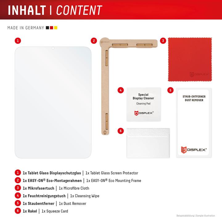 Actual product image Displex Tablet Glass, Tablet Schutzglas (1 Piece, Samsung Galaxy Tab S10 FE+)