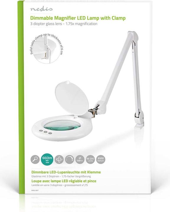 Actual product image Nedis Magnifier lamp | Lens power: 3 diopters | 6500 K | 10 W | 660 lm | White (660 lm)