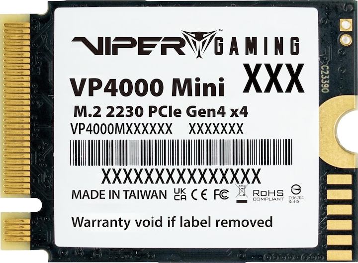 Patriot SSD 2TB M.2 Viper Mini VP4000 Gen4 x4 5000/3500 (2000 GB, M.2 2230)