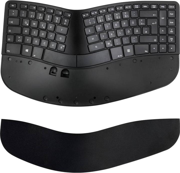 Produktbild Matias Kabellos Tastatur Deutsch, QWERTZ Schwarz Ergonomisch (DE, Kabellos)