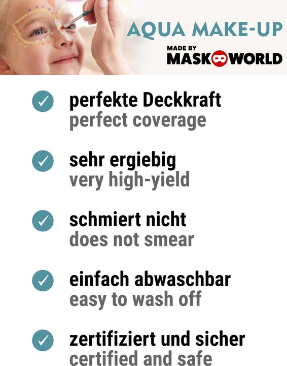 Actual product image Maskworld aqua make-up rot Mohn Wasserschminke