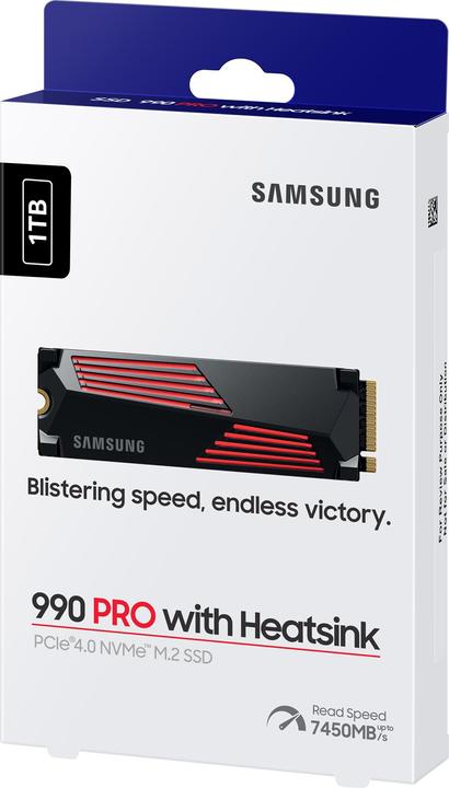 Actual product image Samsung 990 Pro with Heatsink (Retail) (1000 GB, M.2 2280)