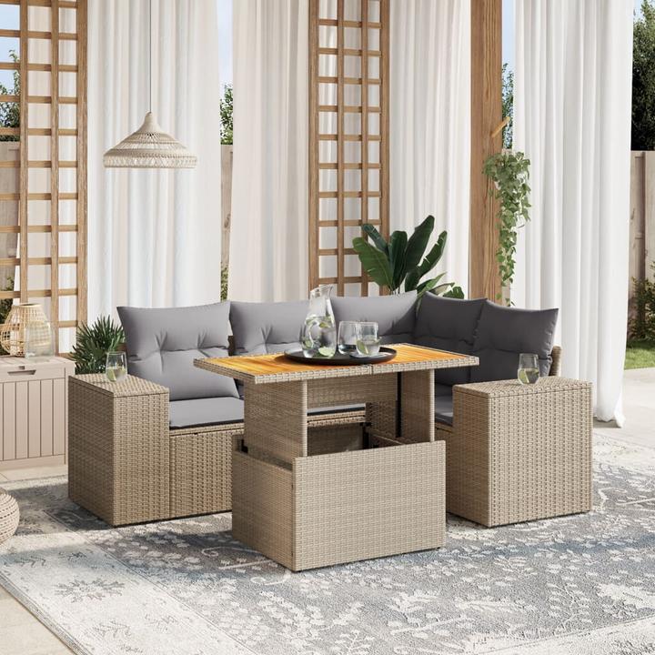 Image du produit vidaXL Ensemble salon de jardin 10 pièces avec coussins