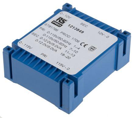 Produktbild RS PRO Low Profile PCB Transformer 10VA 2x12V