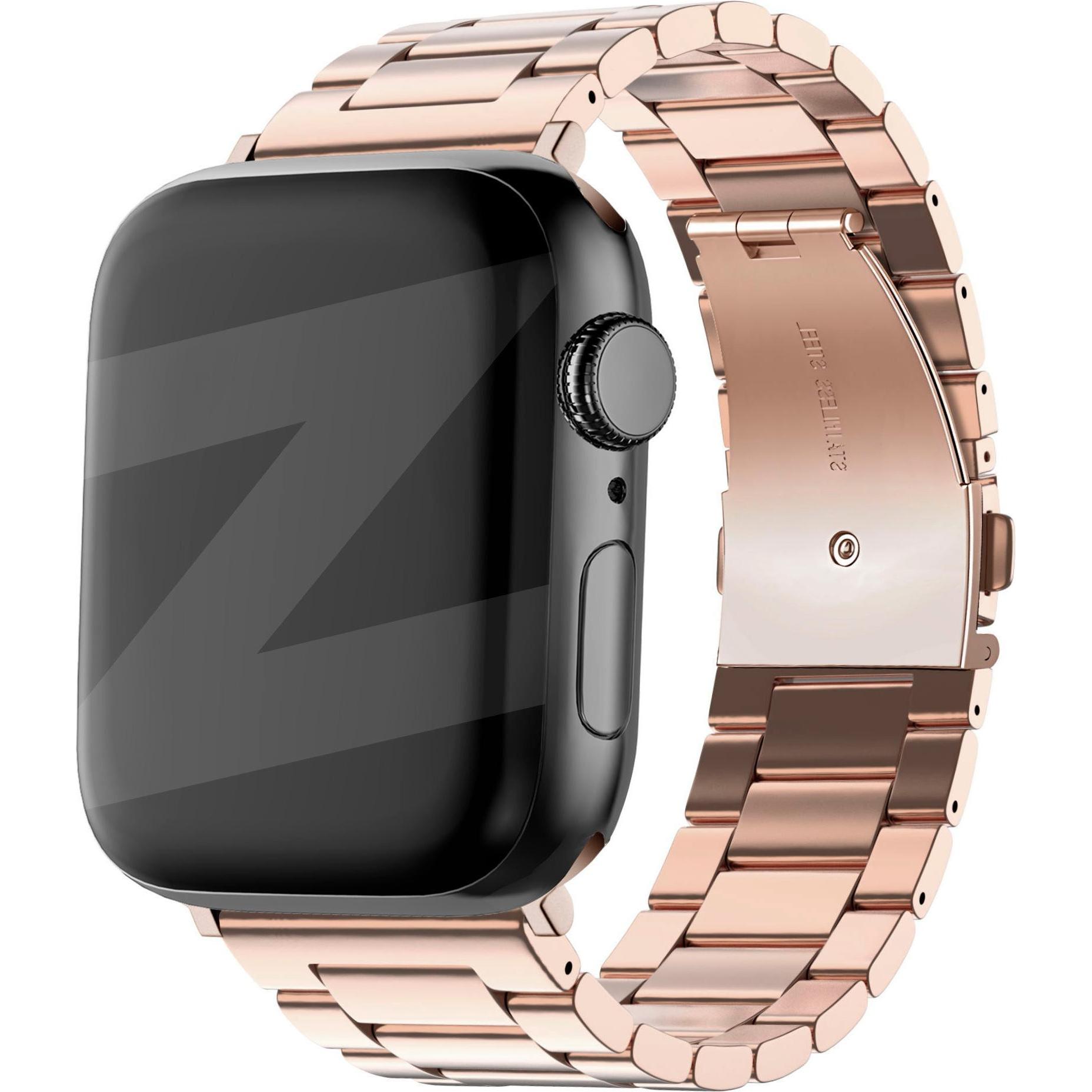 Thumbnail - Bandz Armband (Edelstahl, Apple Watch), Uhrenarmband, Rosa, Gold