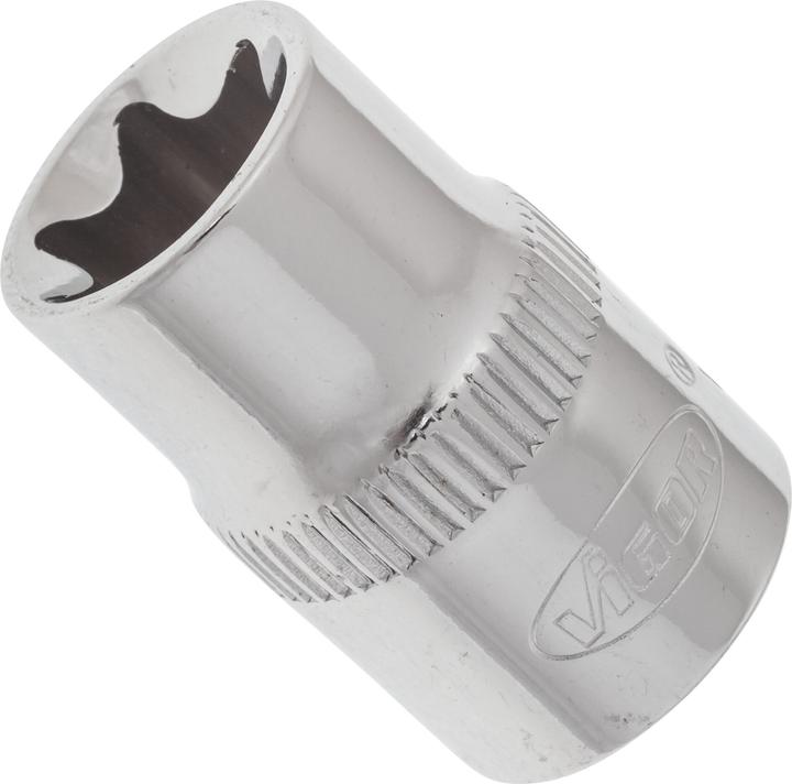Actual product image Vigor T socket ∙ V2145N ∙ 3/8 inch (10 mm) square, hollow ∙ E profile ∙ Size E14