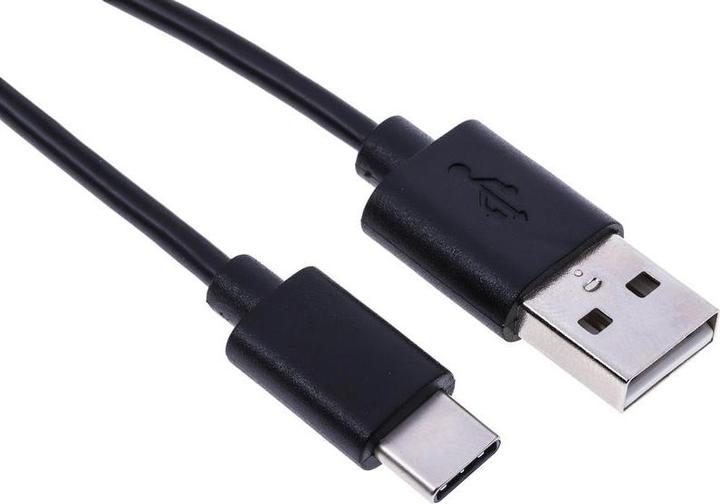 Actual product image RS PRO USB cable, USB C / USBA, 1m USB 2.0 black (1 m, USB 2.0)
