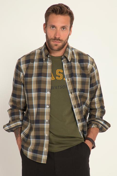 Produktbild JP1880 Karohemd, Langarm, Buttondown-Kragen, Modern Fit (XXL)