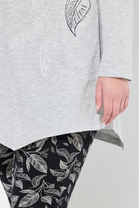 Produktbild Ulla Popken Longshirt, Stickerei, Stehkragen, Langarm (58)
