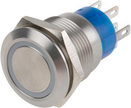 Produktbild RS PRO 19mm,stainless,DPDT,Latch,White,12V