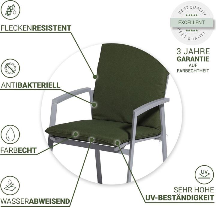 Produktbild Natura Punto Gartenstuhl Niederlehner-Auflage by Madison (97 x 49 cm)