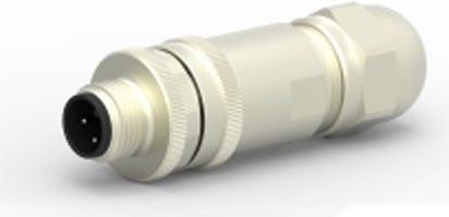 Produktbild TE Connectivity M12 MALE, 5P GOLD A_CODE S SHIELDED PG9
