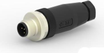 Produktbild TE Connectivity M12,MALE,STRAIGHT,B CODE,5P,PG9,GOLD