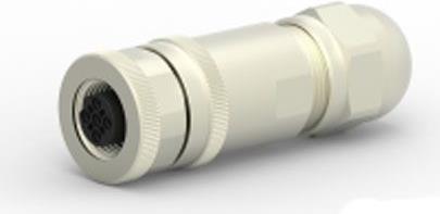 Produktbild TE Connectivity M12 FEMALE,5P GOLD B_CODE S SHIELDED PG9