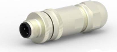 Produktbild TE Connectivity M12 MALE, 4P GOLD D_CODE S SHIELDED PG7