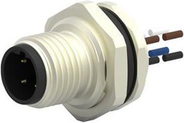 Produktbild TE Connectivity M12,REAR MOUNTING,MALE,A,4P,0.2M WIRE
