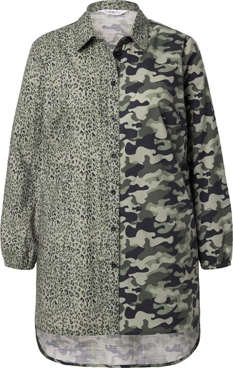 Image du produit Angel of Style Longbluse, Straight Fit, farbiger Leo und Camouflage (54)