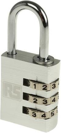 Produktbild RS PRO Silver Combination Safety Padlock 30 mm