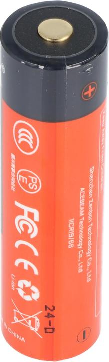 Produktbild AceBeam 18650 Li-Ion Akku 3.100mAh, 25A, mit Schutzschaltung, 69,70mm x 18,40mm (1 Stk., 18650, 3300 mAh)