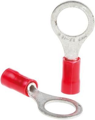 Produktbild TE Connectivity Ring terminal, PLASTI-GRIP, red, M8