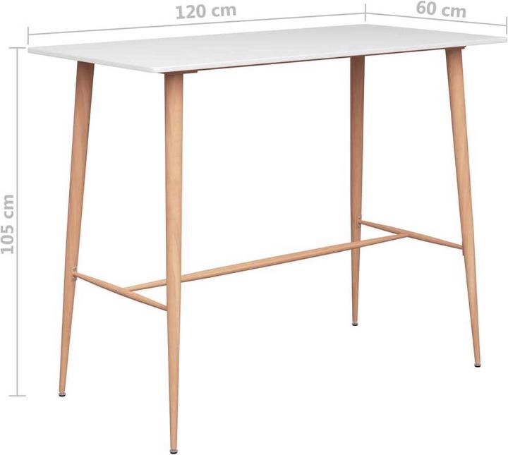 Produktbild vidaXL Bartisch (120 x 60 x 105 cm)
