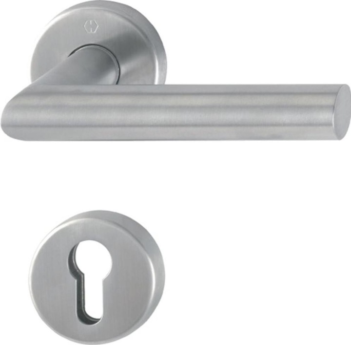 Image du produit Hoppe Garniture à rosette Amsterdam E1400/42H/42HKVS Acier inoxydable F69 rond PZ DIN gauche / droite D/D (Garniture de porte)