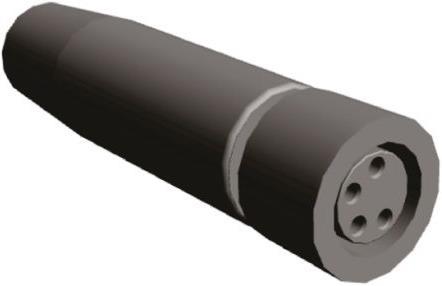 Actual product image TE Connectivity M8 cable, female to wire, 4 way, SR 5m