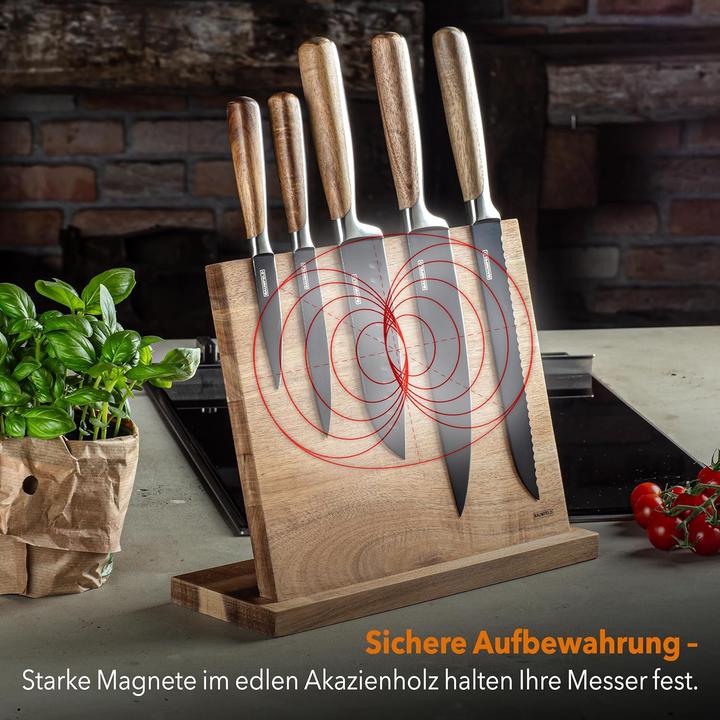Produktbild Baumfeld 6-teiliges Magnet-Messerblock Set