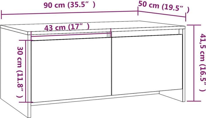Image du produit vidaXL Couchtisch (90 x 90 x 41.50 cm)