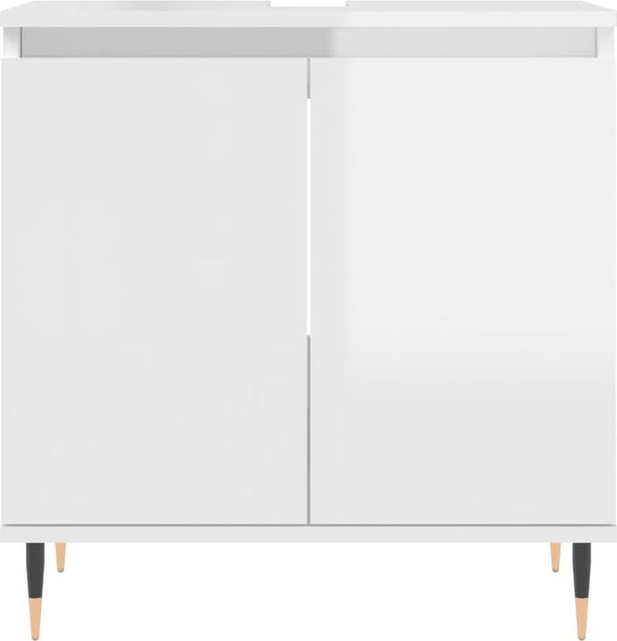 Immagine prodotto vidaXL Badschrank Hochglanz-Weiss 58x33x60 cm Holzwerkstoff (58 x 33 x 60 cm)