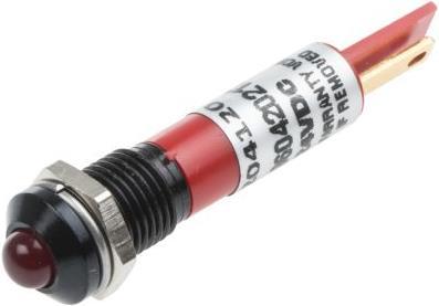 Produktbild RS PRO LED erhaben 8mm sw 24Vdc rot blinkend