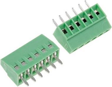Actual product image Phoenix Contact 6 way PCB vertical mount terminal,2.54mm