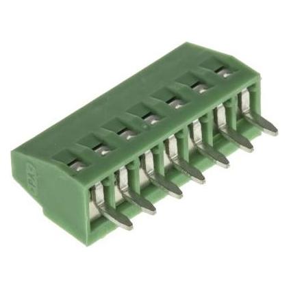 Phoenix Contact PCB-aansluiting 2,54mm 7-polig, Kabels + Stekkers, Groen