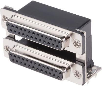Actual product image RS PRO 25way 2 stack PCB mount D socket,5A 500V
