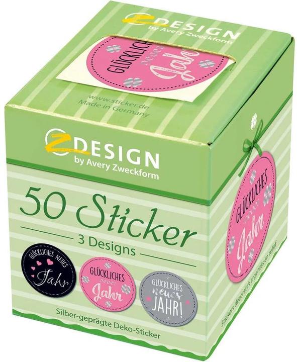 Immagine prodotto Avery Adesivo su rotolo Anno Nuovo 50 pezzi Grigio/Rosa/Nero