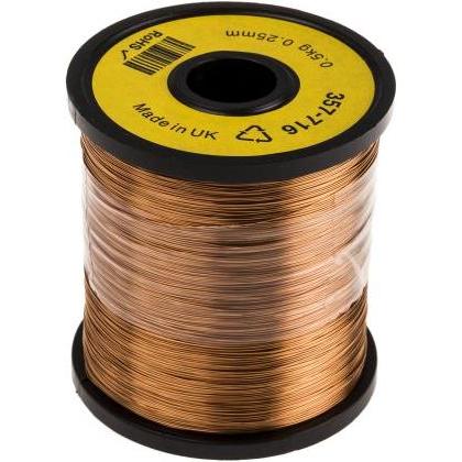 Thumbnail - Rs Pro, Kabelleitung, Kupferlackdraht 0,25mm PU isoliert 1100m (1100 m)