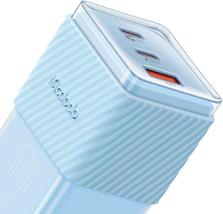Actual product image Mcdodo GaN 67W mains charger CH-1503 2x USB-C, USB-A (blue) (67 W)