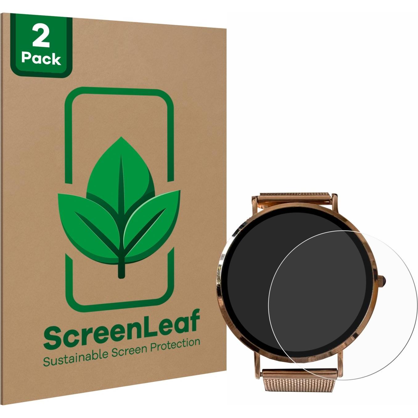 ScreenLeaf Schutzfolie nachhaltiger Displayschutz Displayschutzfolie Folie Klar Transparent, Smartwatch Schutzfolie, Tra...