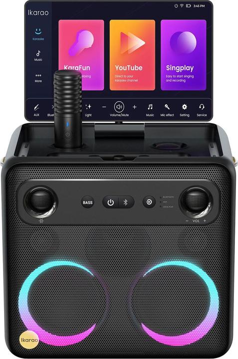 Produktbild Ikarao Karaokebox Break X2 10" Screen 2 Mikrofone, 600W (Aktiv)