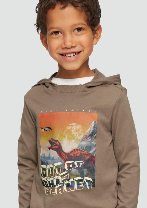 Actual product image S.Oliver T-Shirt Kapuzenshirt mit Glow-in-the-dark-Print (116, 122)