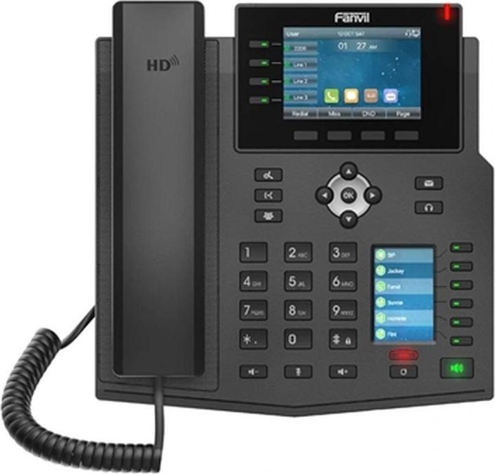 Actual product image Fanvil SIP-Phone X5U V2 High-end business phone with Gigabit / SIP / POE / USB-Port
