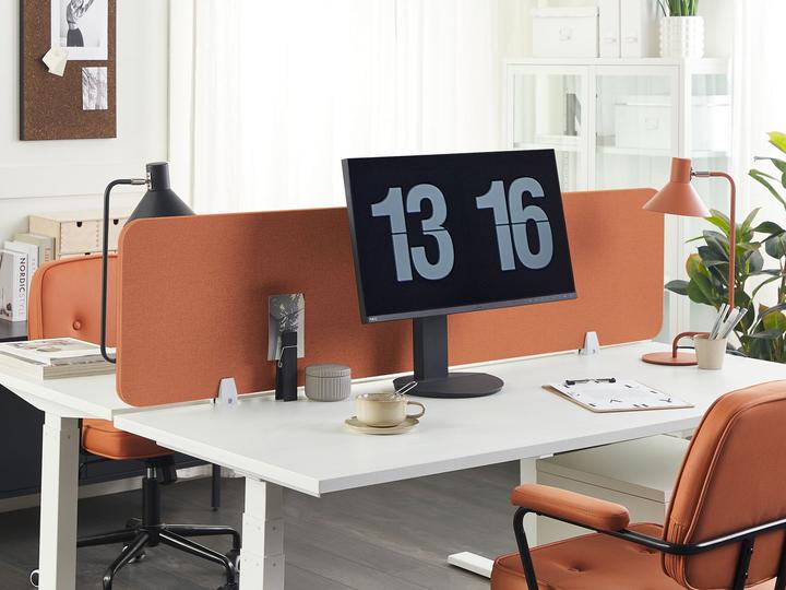 Produktbild Beliani Schreibtischtrennwand hellrot 130 x 40 cm WALLY (130 x 40 cm)