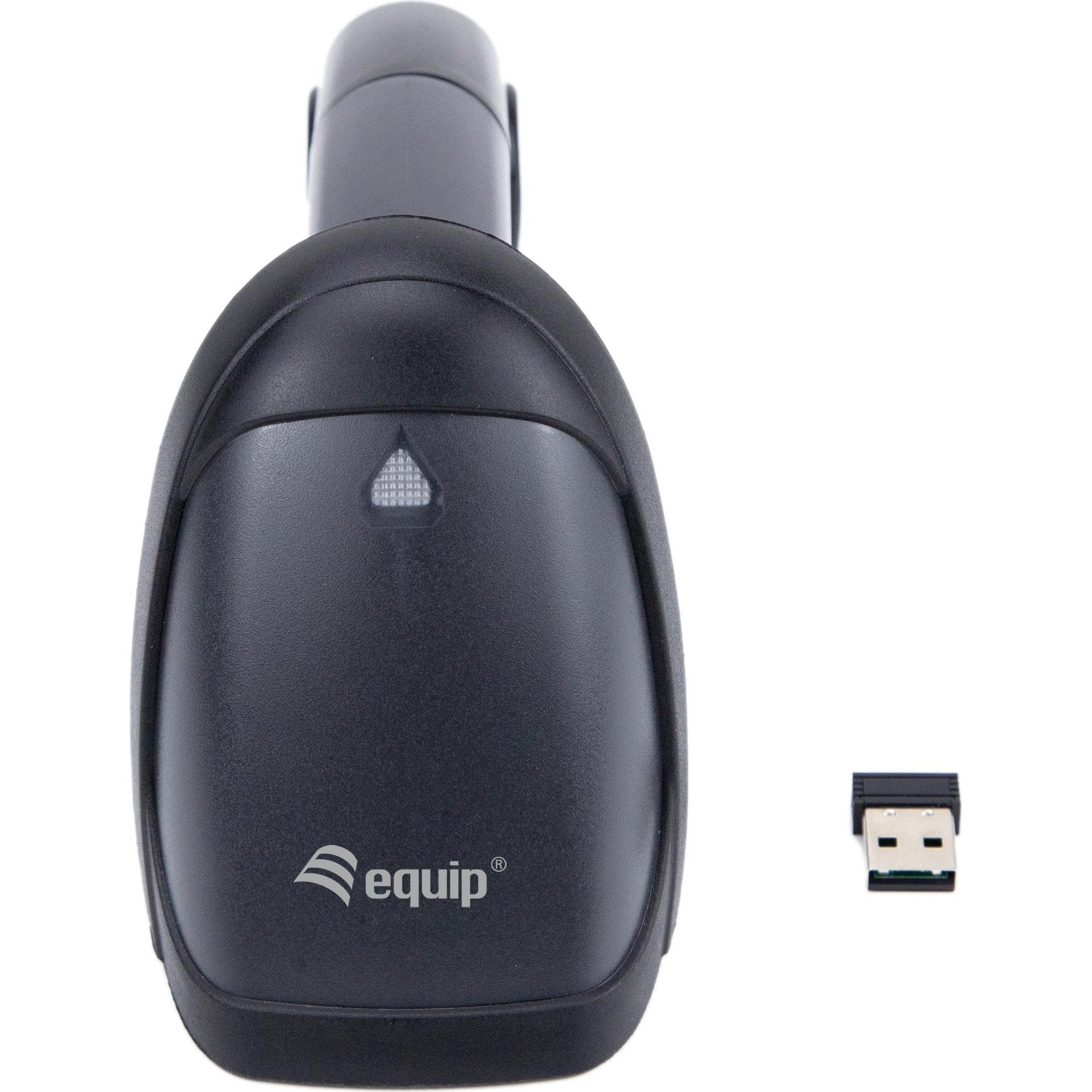 Thumbnail - equip Barcode Handscanner Laser Wireless USB (1D-Barcodes), Barcode-Scanner, Schwarz
