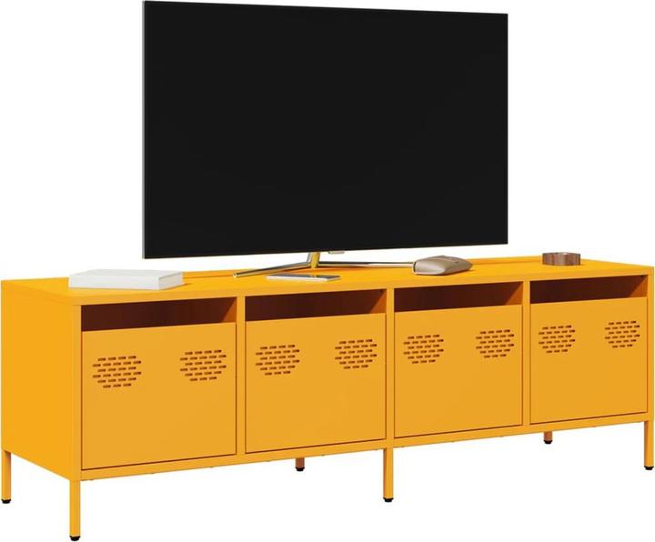 Image du produit vidaXL Armoire TV Table TV Lowboard Meuble TV jaune moutarde Acier (135 x 39 x 43.50 cm)