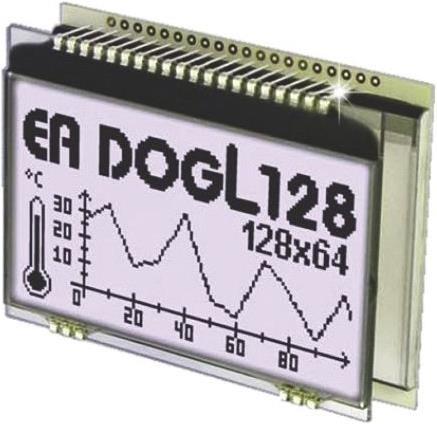 Produktbild Electronic Assembly LCD-Grafik 128x64, SPI, bl./weiß pos.